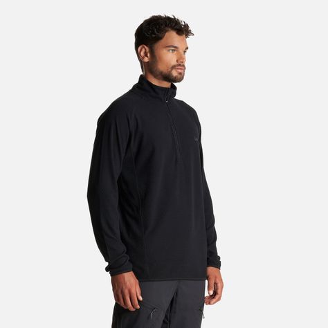 Poleron Hombre Jacaranda Nano-F 1/4 Zip Negro Lippi-2