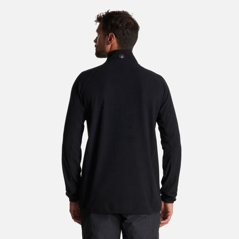 Poleron Hombre Jacaranda Nano-F 1/4 Zip Negro Lippi-3