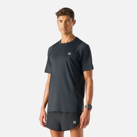 Polera Hombre Built To Move T-Shirt Negro Vulcano-1
