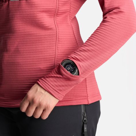 Poleron Mujer Karova Nano F 1/4 Zip Rosa Oscuro Lippi-6