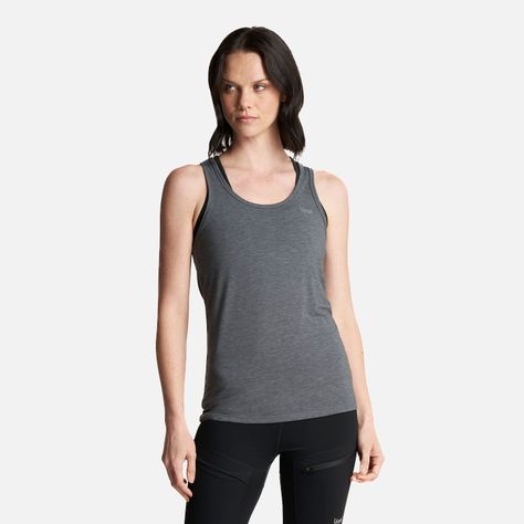 Polera Mujer Summit UV-Stop Tank Gris Medio Lippi V23-1
