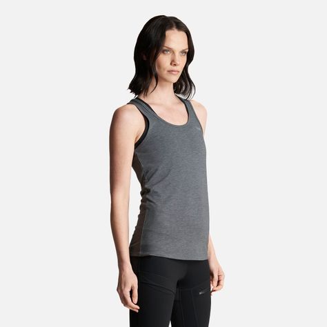 Polera Mujer Summit UV-Stop Tank Gris Medio Lippi V23-2