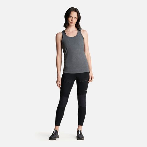 Polera Mujer Summit UV-Stop Tank Gris Medio Lippi V23-5
