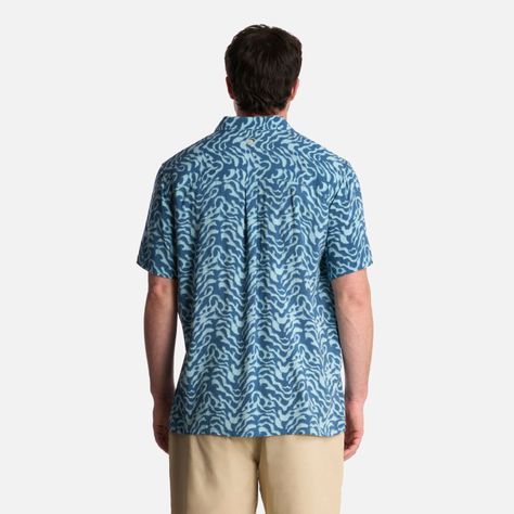 Camisa Hombre SeaSide Short Sleeve Shirt Print Azul Lippi-2
