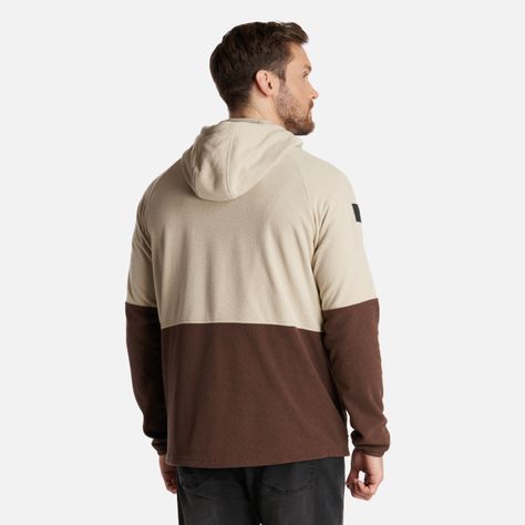 Poleron Hombre Stripes Nano-F Full Zip Hoody Crema Lippi V24-3