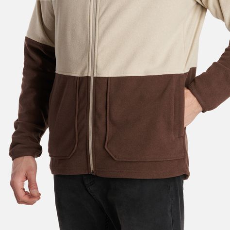 Poleron Hombre Stripes Nano-F Full Zip Hoody Crema Lippi V24-6
