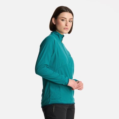 Polerón Mujer Jacaranda Nano-F 14 Zip Turquesa Lippi-1
