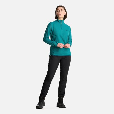 Polerón Mujer Jacaranda Nano-F 14 Zip Turquesa Lippi-4