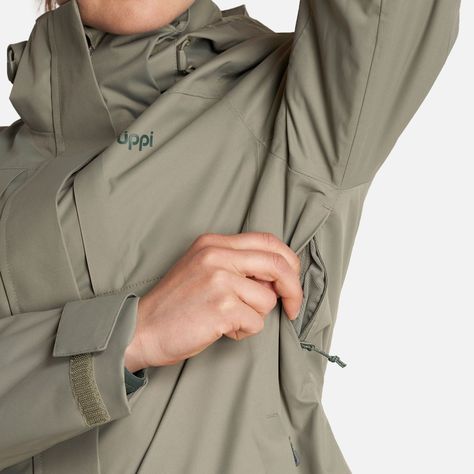 Chaqueta Mujer Tres Cruces Fusion-3 Hoody Jacket Laurel/Verde Botella Lippi-8