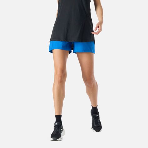Shorts Mujer Built To Move 4" Shorts Azul Vulcano-0