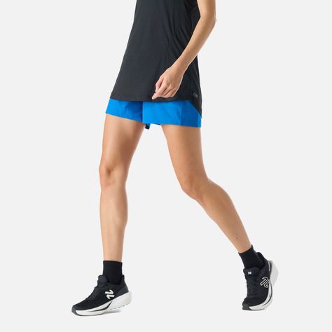 Shorts Mujer Built To Move 4" Shorts Azul Vulcano-1