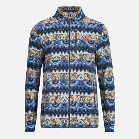 Chaqueta Hombre Tokerau Pro Print Azul Piedra Haka Honu-0