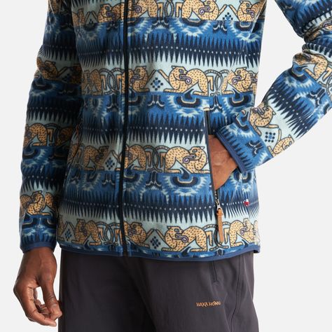 Chaqueta Hombre Tokerau Pro Print Azul Piedra Haka Honu-5