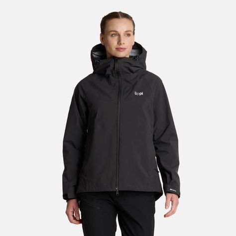 Chaqueta Mujer Alpine B-Dry Hoody Jacket Negro Lippi I25-0