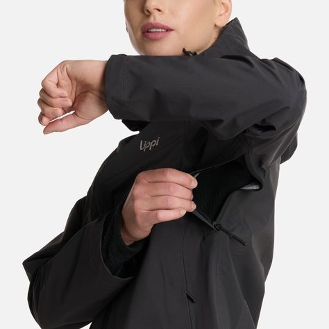Chaqueta Mujer Alpine B-Dry Hoody Jacket Negro Lippi I25-4