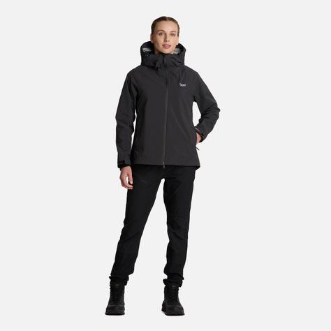 Chaqueta Mujer Alpine B-Dry Hoody Jacket Negro Lippi I25-8