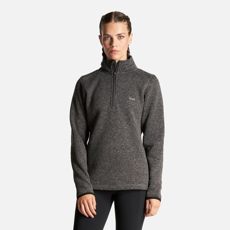 Poleron Mujer Coronado Therm-Pro Pullover Melange Negro Lippi-1