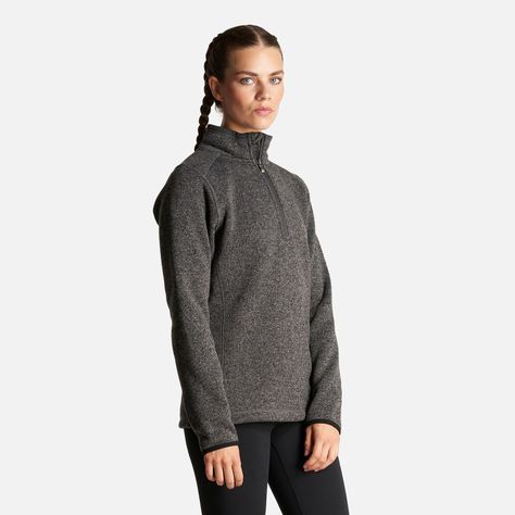 Poleron Mujer Coronado Therm-Pro Pullover Melange Negro Lippi-2