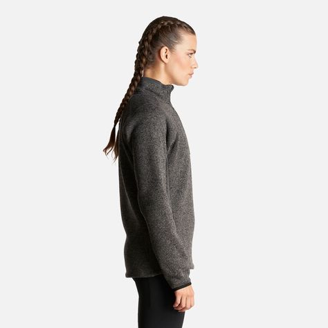 Poleron Mujer Coronado Therm-Pro Pullover Melange Negro Lippi-3