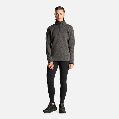 Poleron Mujer Coronado Therm-Pro Pullover Melange Negro Lippi-6