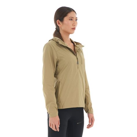 Chaqueta Mujer Spry WindBreaker 14 Zip Hoody Jacket Oliva Lippi-2