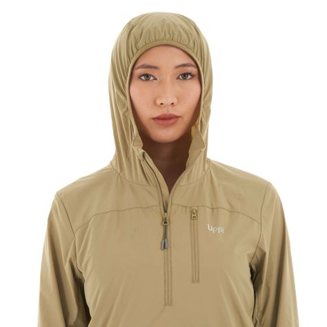 Chaqueta Mujer Spry WindBreaker 14 Zip Hoody Jacket Oliva Lippi-6