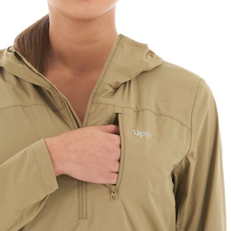 Chaqueta Mujer Spry WindBreaker 14 Zip Hoody Jacket Oliva Lippi-8
