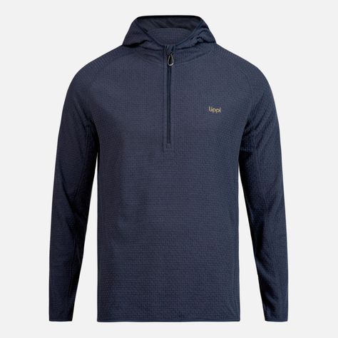 Poleron Hombre Jacaranda Nano-F 1/4 Zip Hoody Azul Marino Lippi-0
