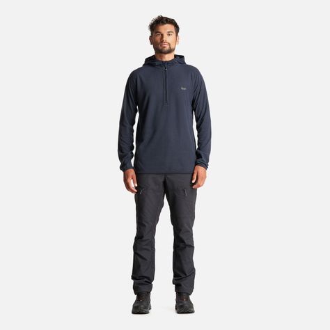 Poleron Hombre Jacaranda Nano-F 1/4 Zip Hoody Azul Marino Lippi-5