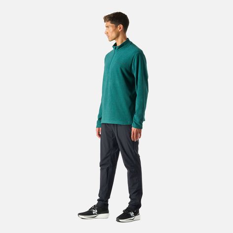 Polerón Hombre Cool Down 1/4 Zip Fleece Petroleo Vulcano-5