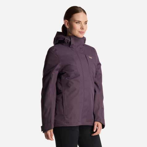 Chaqueta Mujer Tres Cruces Fusion-3 Hoody Jacket Morado Oscuro Lippi-2