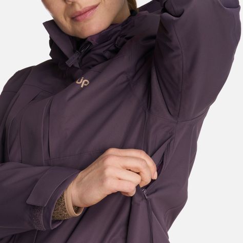 Chaqueta Mujer Tres Cruces Fusion-3 Hoody Jacket Morado Oscuro Lippi-8