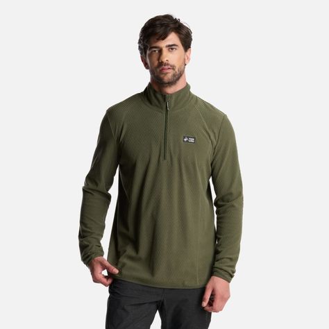 Poleron Hombre Taina Verde Grisaceo Haka Honu-1
