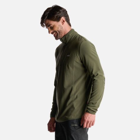Poleron Hombre Taina Verde Grisaceo Haka Honu-2