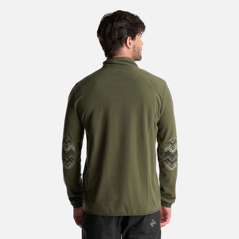 Poleron Hombre Taina Verde Grisaceo Haka Honu-3