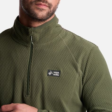 Poleron Hombre Taina Verde Grisaceo Haka Honu-4