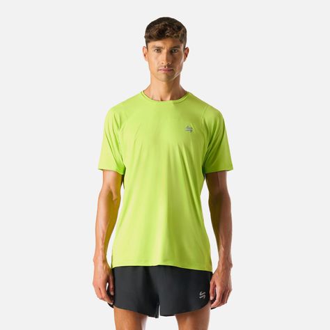 Polera Hombre Built To Move T-Shirt Verde Lima Vulcano-0