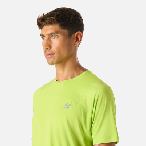 Polera Hombre Built To Move T-Shirt Verde Lima Vulcano-4