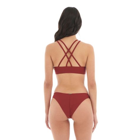 Traje de Baño Mujer Fondo de bikini Vino Haka Honu-5