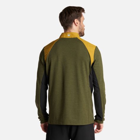 Poleron Hombre Egger 1/4 Zip Melange Verde Lippi V24-3