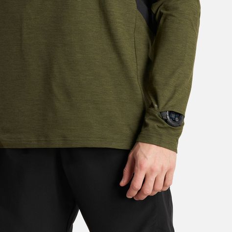 Poleron Hombre Egger 1/4 Zip Melange Verde Lippi V24-5