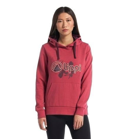 Poleron Mujer Insigne Hoody Sweatshirt Rosa Oscuro Lippi V22-1