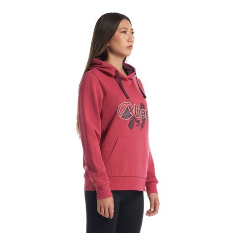 Poleron Mujer Insigne Hoody Sweatshirt Rosa Oscuro Lippi V22-2