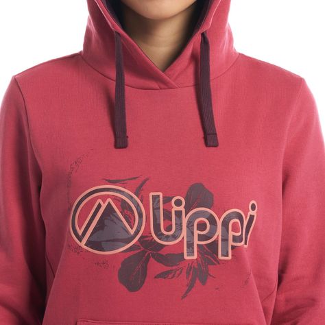Poleron Mujer Insigne Hoody Sweatshirt Rosa Oscuro Lippi V22-6