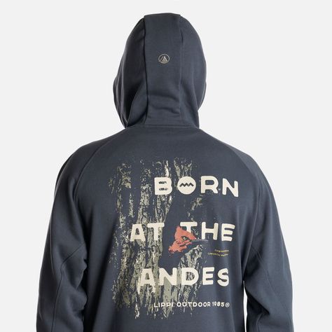 Poleron Hombre Insigne Hoody Sweatshirt Back Print Azul Noche Lippi-5