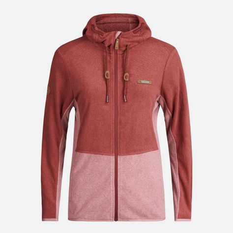 Poleron Mujer Stripes Nano-F Full Zip Hoody Ladrillo Lippi-0