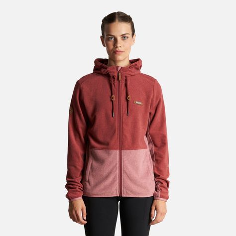 Poleron Mujer Stripes Nano-F Full Zip Hoody Ladrillo Lippi-1