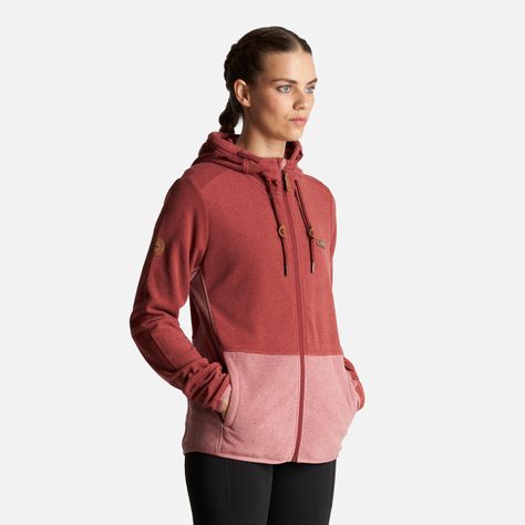 Poleron Mujer Stripes Nano-F Full Zip Hoody Ladrillo Lippi-2