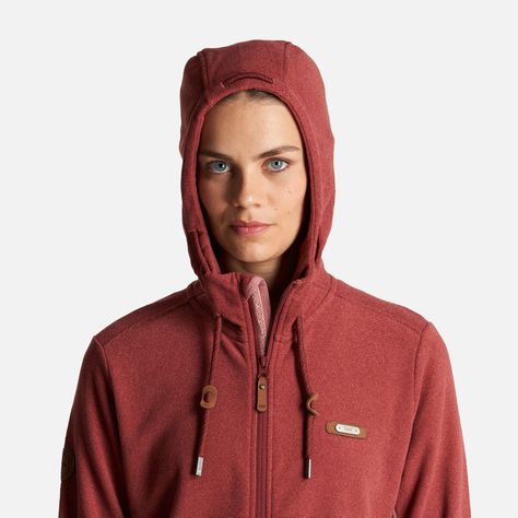 Poleron Mujer Stripes Nano-F Full Zip Hoody Ladrillo Lippi-4