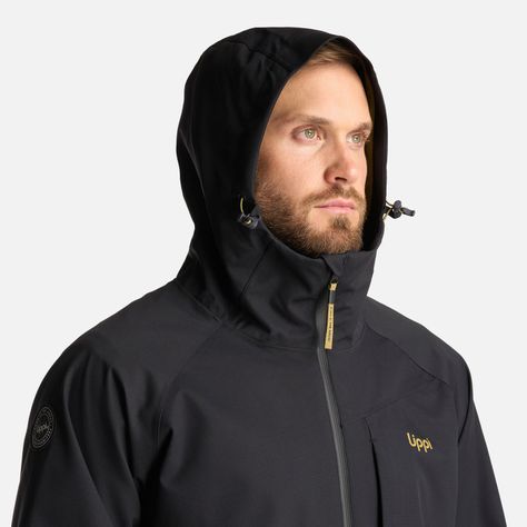 Chaqueta Hombre Massif B-Dry Hoody Jacket Negro Lippi-5
